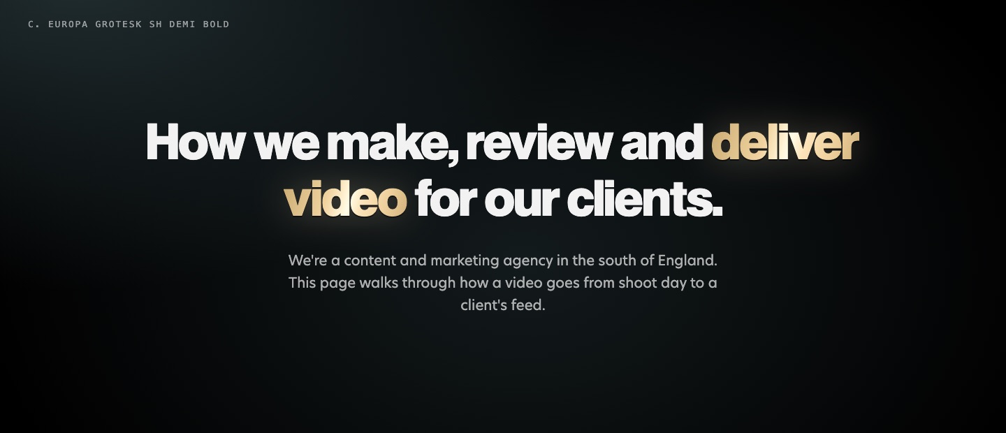 C. Europa Grotesk SH Demi Bold